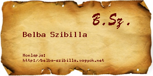 Belba Szibilla névjegykártya